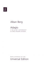 Berg Adagio Violin Clarinet Piano Satz No Sheet Music Songbook