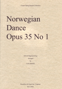 Grieg Norwegian Dance No 1 Op35 String Quartet Sc Sheet Music Songbook