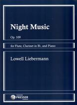 Liebermann Night Music Op109 Flute/clarinet/piano Sheet Music Songbook