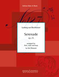Beethoven Serenade Op25 Flute/viola/harp Maayani Sheet Music Songbook