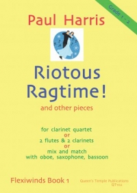 Harris Riotous Ragtime Flexiwinds Book 1 Sheet Music Songbook