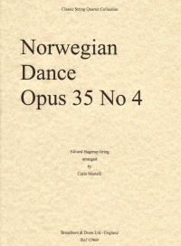 Grieg Norwegian Dance No 4 Op35 String Quartet Pts Sheet Music Songbook