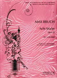 Bruch 8 Pieces No 3 Cmin Op83 (cl/vln/vla/pno) Sheet Music Songbook