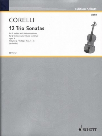 Corelli Trio Sonatas (12) Book 2 2 Vln/bc Sheet Music Songbook