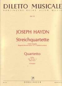 Haydn String Quartet D Op20 No4 Parts Sheet Music Songbook