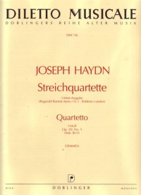 Haydn String Quartet Fmin Op20 No5 Parts Sheet Music Songbook