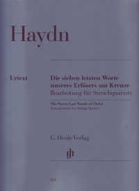 Haydn Seven Last Words Of Christ Hob Xx:1b Quartet Sheet Music Songbook