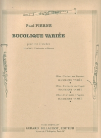 Pierne Bucolique Variee Oboe/clarinet/bassoon Sheet Music Songbook