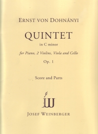 Dohnanyi Piano Quintet Cmin Op1 Sc/pts Sheet Music Songbook