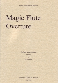 Mozart Magic Flute Overture String Quartet Score Sheet Music Songbook