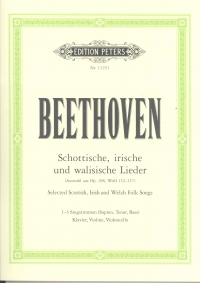 Beethoven Scottish & Irish Songs Vn/vc/pf Sheet Music Songbook