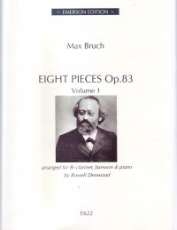 Bruch Eight Pieces Op83 Vol 1 Cl/bsn/pf Sheet Music Songbook