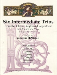 6 Intermediate Trios 2 Violins & Viola Sheet Music Songbook