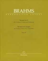 Brahms Sextet Op36 2vn/2va/2vc Set Of Parts Sheet Music Songbook