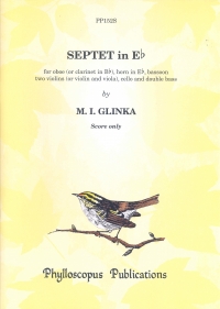 Glinka Septet Eb Score Only Sheet Music Songbook