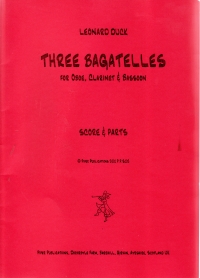 Duck 3 Bagatelles Oboe Clarinet & Bassoon Sheet Music Songbook