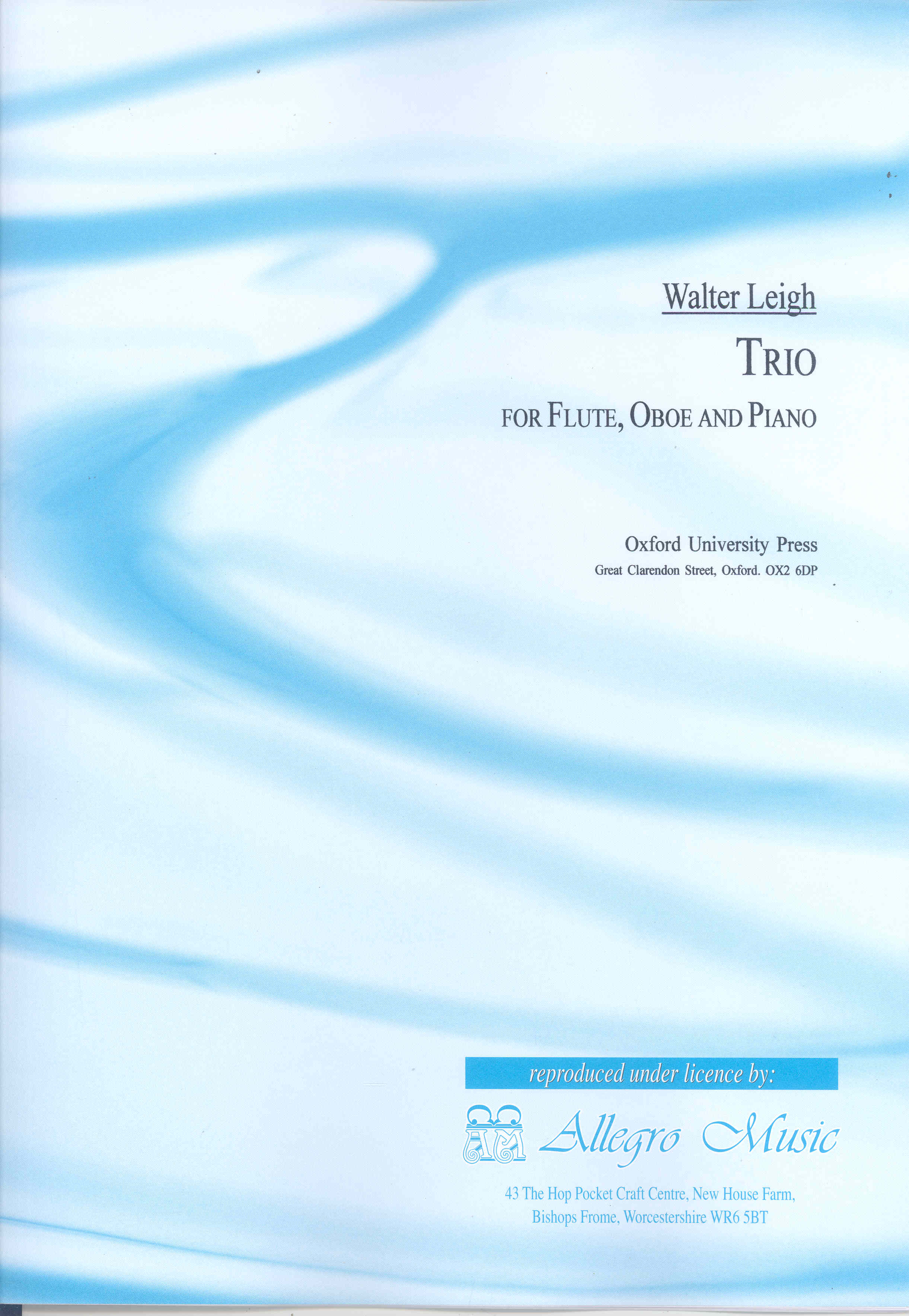 Leigh Trio Flute/oboe/piano Sc/pts Archive Sheet Music Songbook