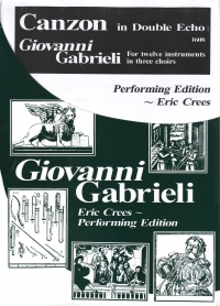 Gabrieli Canzon In Double Echo 1608 Sc/pts Sheet Music Songbook