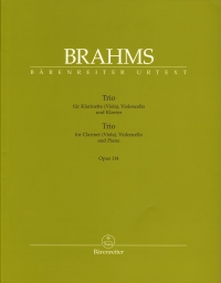 Brahms Trio Amin Op114 Clarinet Cello Piano Sheet Music Songbook