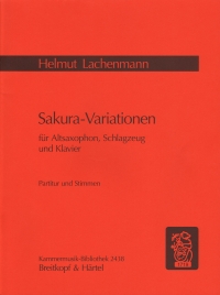 Lachenmann Sakura Variationen Alto Sax Percussion Sheet Music Songbook