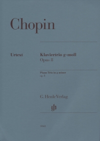 Chopin Piano Trio Op8 Gmin Violin Cello & Piano Sheet Music Songbook