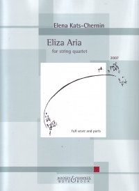 Kats-chernin Eliza Aria String Quartet Sc & Pts Sheet Music Songbook