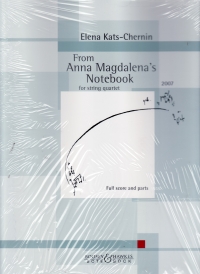 Kats-chernin From Anna Magdalenas Notebook Str Qt Sheet Music Songbook
