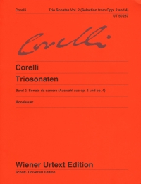 Corelli Trio Sonatas Vol 2 Op2 & Op4 Moosbauer Sheet Music Songbook