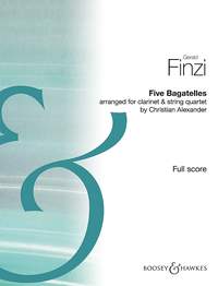 Finzi Five Bagatelles Clarinet & Str Quartet Score Sheet Music Songbook