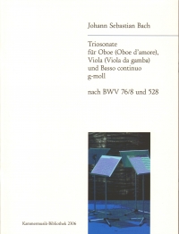 Bach Trio Sonata Gmin Based On Bwv 76 No 8 & 528 Sheet Music Songbook