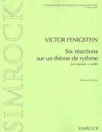 Fenigstein Six Reactions Sur Un Theme De Rythme Sheet Music Songbook