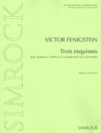 Fenigstein Trois Esquisses Quartet Sc & Pts Sheet Music Songbook