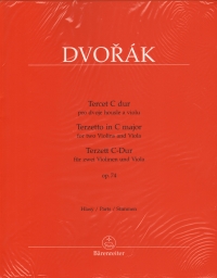 Dvorak Terzetto C Op74 2 Violins & Viola Parts Sheet Music Songbook