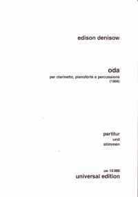 Denisov Oda Clarinet, Piano & Percussion Sc & Pts Sheet Music Songbook