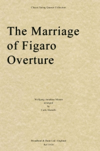 Mozart Marriage Of Figaro Overture Str Quartet Sc Sheet Music Songbook