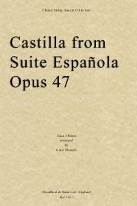 Albeniz Castilla Op47 String Quartet Score Sheet Music Songbook