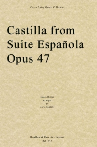 Albeniz Castilla Op47 String Quartet Parts Sheet Music Songbook