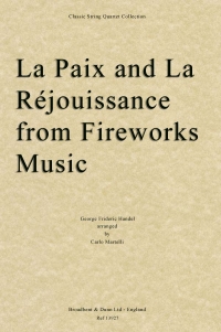 Handel La Paix La Rejouissance Str Quartet Score Sheet Music Songbook