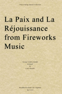 Handel La Paix La Rejouissance Str Quartet Parts Sheet Music Songbook