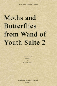 Elgar Moths & Butterflies String Quartet Score Sheet Music Songbook