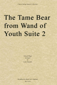 Elgar The Tame Bear String Quartet Score Sheet Music Songbook