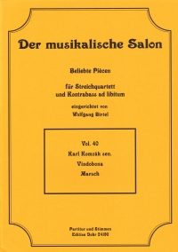 Musical Salon 40 Komzak Vindobona Marsch Sheet Music Songbook