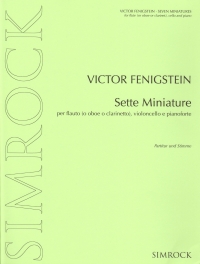 Fenigstein Sette Miniature Flute Cello & Piano Sheet Music Songbook