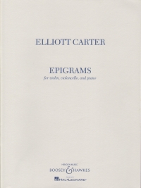 Carter Epigrams Violin, Cello & Piano Sheet Music Songbook
