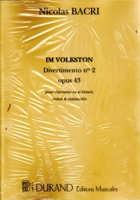Bacri Im Volkston Op43 Clt, Vln & Vlc Score/parts Sheet Music Songbook