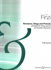 Finzi Romance Elegy & Prelude String Quartet Score Sheet Music Songbook