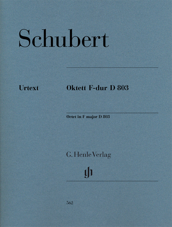 Schubert Octet F D803 Set Of Parts Sheet Music Songbook