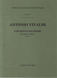 Vivaldi Concerti Per Archi E B.c. In Do Min Rv120 Sheet Music Songbook