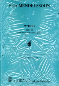 Mendelssohn Trio No2 Cmin Op66 Piano Violin Cello Sheet Music Songbook