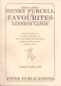 Henry Purcell Favourites Level 1 String Quartet Sheet Music Songbook